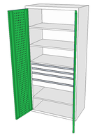 Dílenské skříně DSP 92 1_2x2_2x3_1