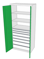 Dílenské skříně DSP 92 1_2x2_3x3_2x4