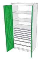 Dílenské skříně DSP 92 1_5x2_1x3_2x4