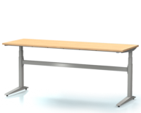 Dílenský stůl s nastavitelnou výškou, šířka 2000 mm