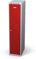 Odolná šatní skříňka Aldur 1 snížená - dvouplášťové dveře, šířka / počet oddělení: 350 mm / 1