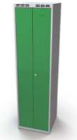 Šatní skříňka - dvouplášťové dveře, šířka oddělení 250 mm, společné uzavírání