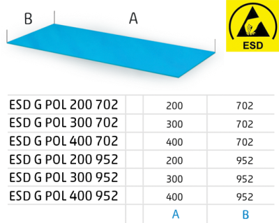 Individuální program pro stoly ALCERA® a ALPEDE® ESD G POL 400 952