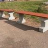 Parková lavička - beton-dřevo