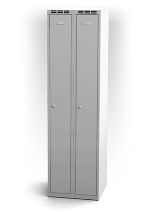 Šatní skříňka Aldop - dvouplášťové dveře, šířka / počet oddělení: 250 mm / 2 - náhled