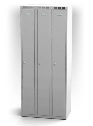Šatní skříňka Alsin - jednoplášťové dveře, šířka / počet oddělení: 250 mm / 3 - náhled