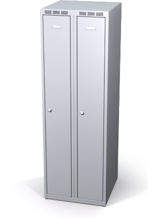Šatní skříňka Alsin snížená - jednoplášťové dveře, šířka / počet oddělení: 250 mm / 2 - náhled